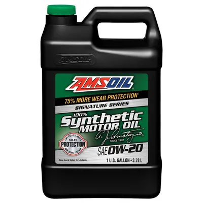 AMSOIL Signature Series 0W-20 100% Synthetic Motor Oil bottle
