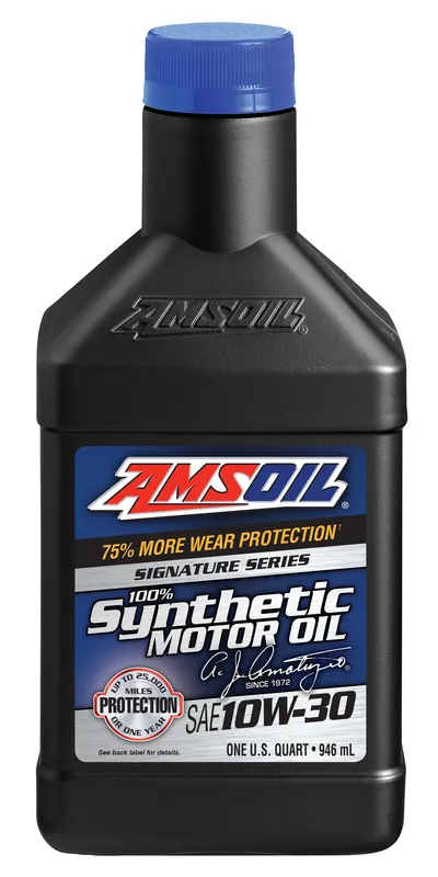 AMSOIL Signature Series 10W-30 100% Synthetic Motor Oil bottle