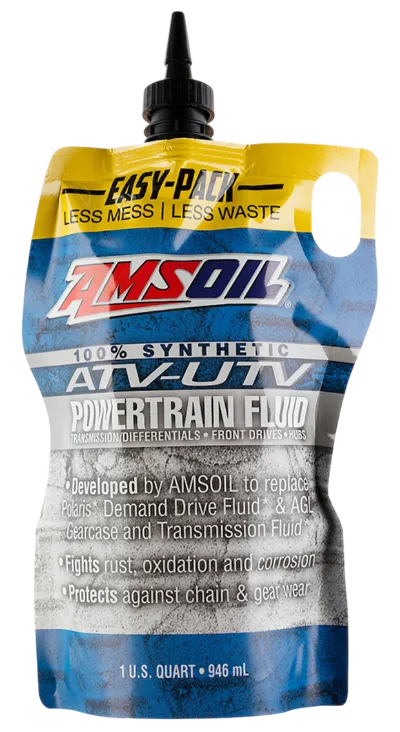 AMSOIL 100% Synthetic ATV/UTV Powertrain Fluid Easy-Pack