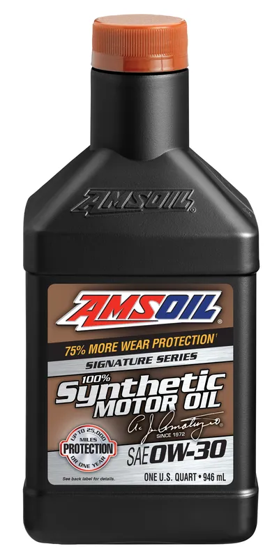 AMSOIL Signature Series 0W-30 100% Synthetic Motor Oil bottle