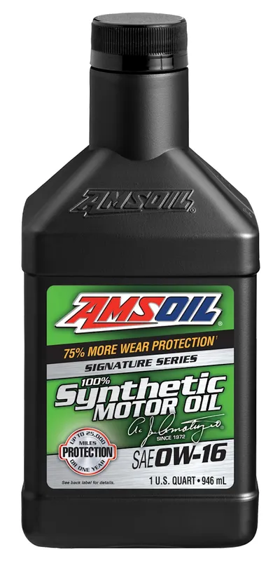 AMSOIL Signature Series 0W-16 100% Synthetic Motor Oil bottle
