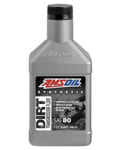 AMSOIL Synthetic Dirt Bike Transmission Fluid quart bottle