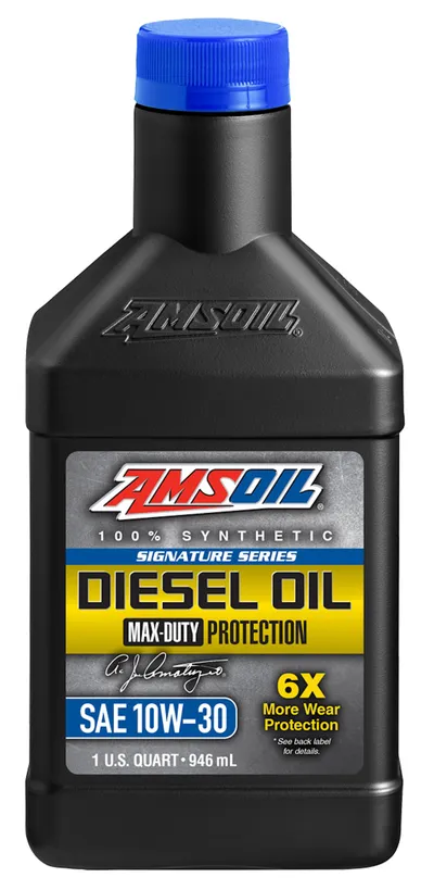 AMSOIL Signature Series Max-Duty 10W-30 Synthetic Diesel Oil bottle