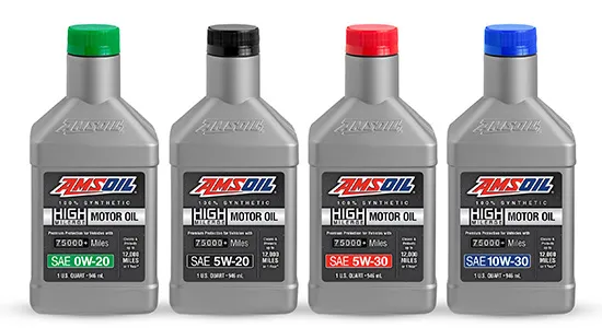 Amsoil High-mileage Motor Oil lineup