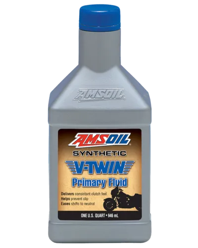 AMSOIL Synthetic V-Twin Primary Fluid quart bottle