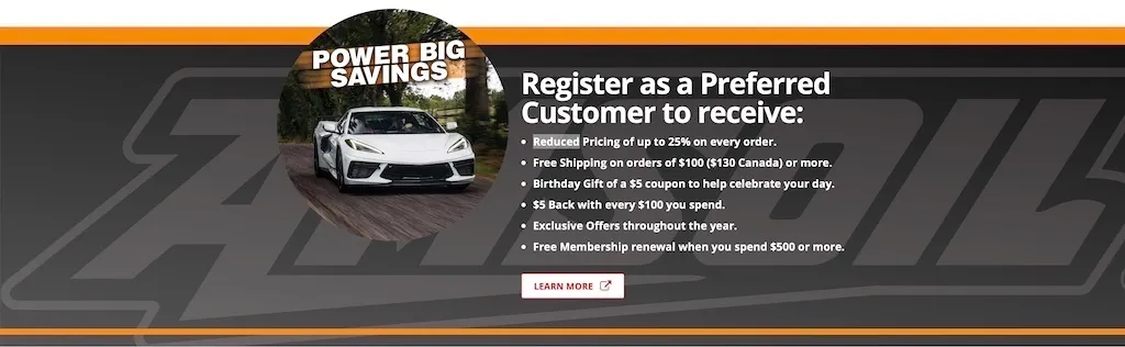 Preferred Customer Banner