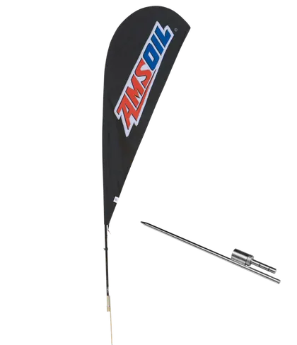 Free AMSOIL teardrop flag for retail accounts — order with code FLAG626